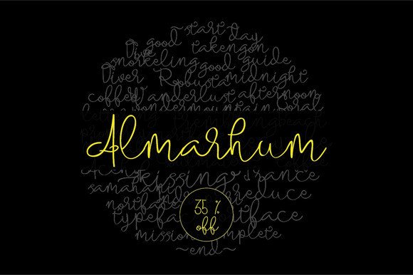 Almarhum Typeface: A Calm Script for Editorial Design