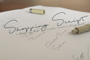 Shopping Script Font for Handmade Labels