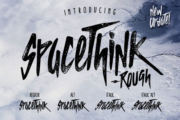 Spacethink: A Bold Brush Font for Makers